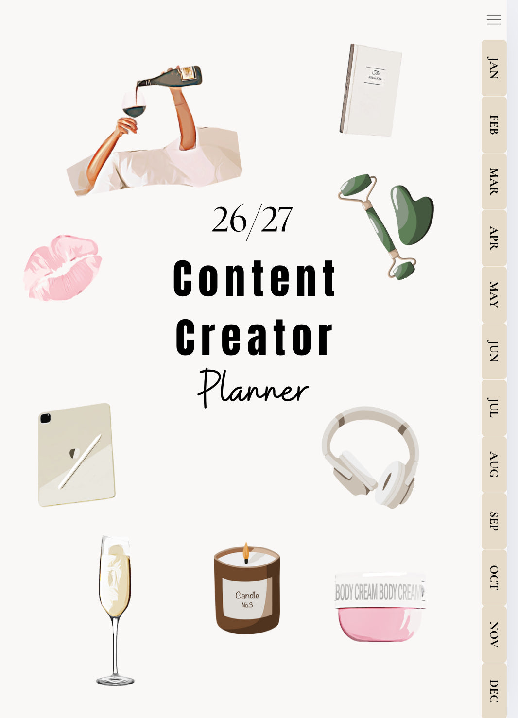 13.) Personal Content Creator Yearly Planner