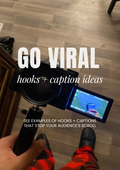 7.) 1 Month Of Hooks & Caption